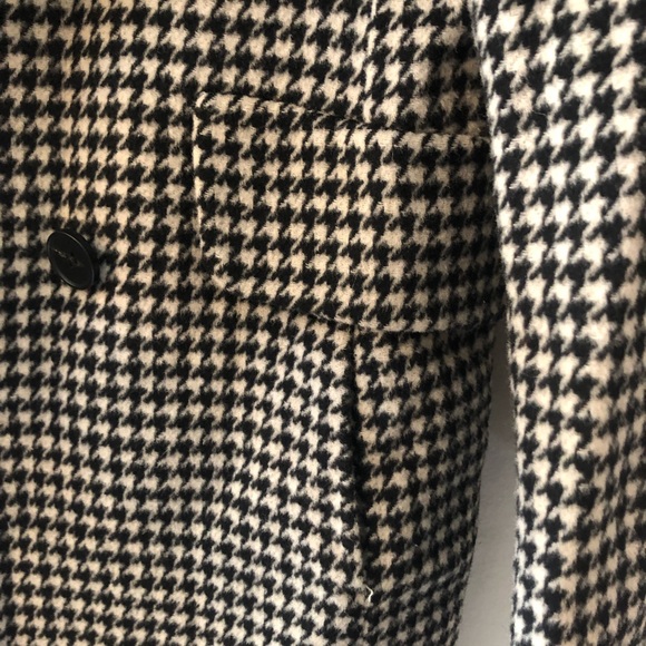 Belle & Bloom 100% wool long houndstooth coat size small - Picture 10 of 16